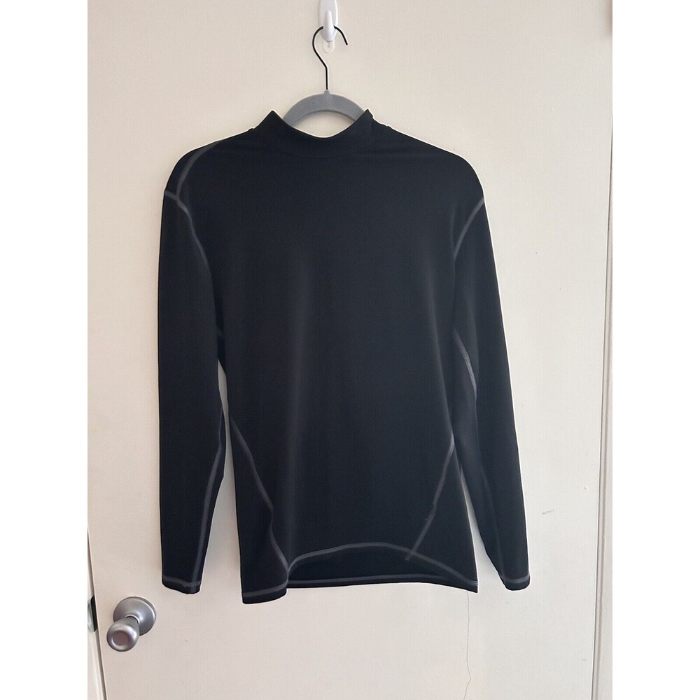 Champion Mens LARGE Long Sleeve Duo Dry Athletic T Shirt Black